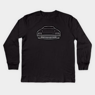 Mazda RX-7 FC - stencil, white Kids Long Sleeve T-Shirt